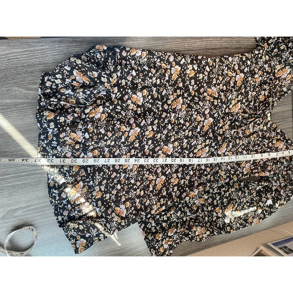 2 Bella Black Floral Print Mini Dress - Picture 5 of 7